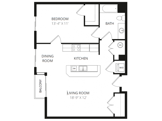 1X1A floor plan